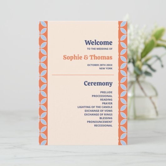 Retro-Hochzeit Mitte des Jahrhunderts Einladung (Stehend Vorderseite)