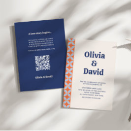 Retro-Hochzeit Mitte des Jahrhunderts Einladung