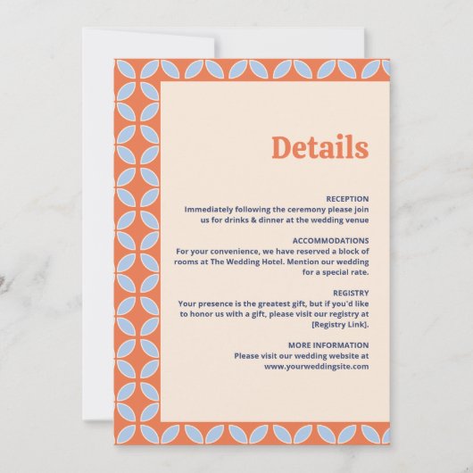 Retro-Hochzeit Mitte des Jahrhunderts Einladung (Vorderseite)