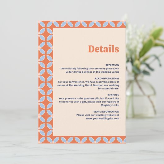 Retro-Hochzeit Mitte des Jahrhunderts Einladung (Stehend Vorderseite)