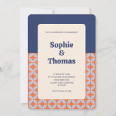 Retro-Hochzeit Mitte des Jahrhunderts Einladung (Vorderseite)