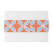 Retro-Hochzeit Mitte des Jahrhunderts Einladungsbanderole (Rückseitenbeispiel)