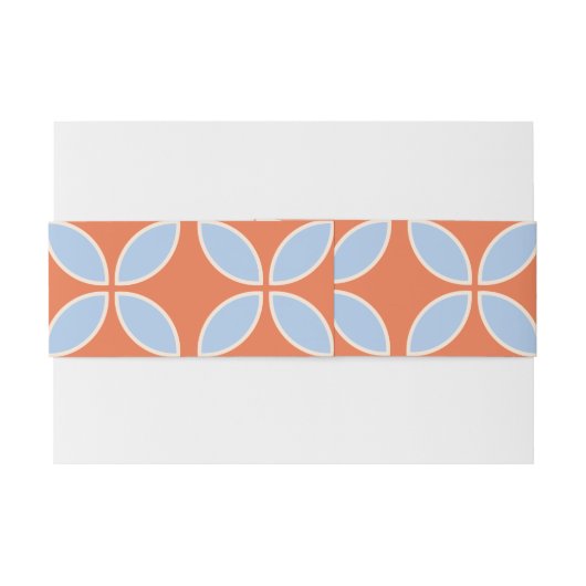 Retro-Hochzeit Mitte des Jahrhunderts Einladungsbanderole (Rückseitenbeispiel)