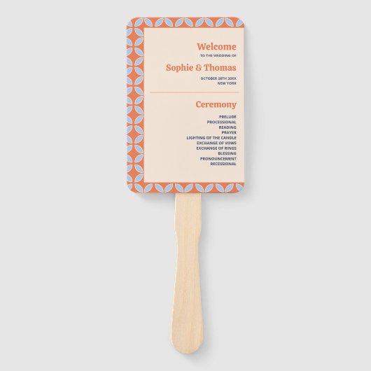 Retro-Hochzeit Mitte des Jahrhunderts Fächer (Vorderseite)