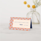 Retro-Hochzeit Mitte des Jahrhunderts Platzkarte (Vorderseite)