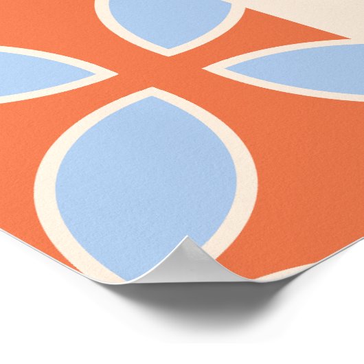 Retro-Hochzeit Mitte des Jahrhunderts Poster (Ecke)