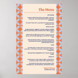 Retro-Hochzeit Mitte des Jahrhunderts Poster