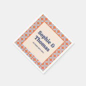 Retro-Hochzeit Mitte des Jahrhunderts Serviette (Ecke)