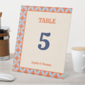 Retro-Hochzeit Mitte des Jahrhunderts Sockelschild (In Situ)