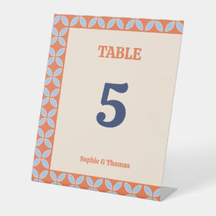 Retro-Hochzeit Mitte des Jahrhunderts Sockelschild