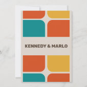 Retro Hochzeitseinladung Einladung (Rückseite)