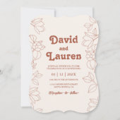 Retro Hochzeitseinladung Einladung (Vorderseite)