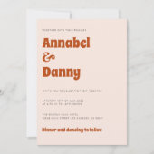 Retro Hochzeitseinladung Einladung (Vorderseite)