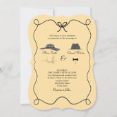 Retro-Hochzeitseinladung mit QR-Code Einladung (Vorderseite)