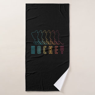 Retro Hockey Badehandtuch