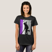 Retro Hockey Girl Hockeys Inspirierte Inspirierend T-Shirt (Vorne ganz)