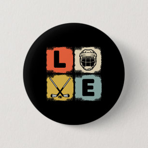 Retro-Hockey-Liebhaber-Bekleidung Für Männer Fraue Button