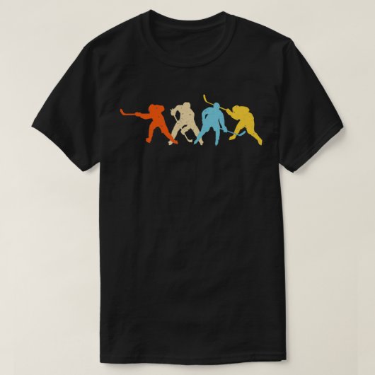 Retro Hockey Players Hockey Hockey T-Shirt (Design vorne)