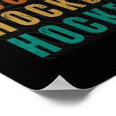 Retro-Hockey-Textart Poster (Ecke)