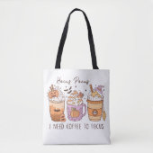 Retro Hocus Pocus I Need Coffee to Focus Tasche (Vorderseite)