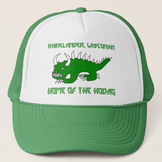 Retro Hodag - Rhinelander Hodag Hut Truckerkappe (Vorderseite)