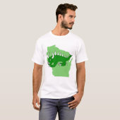 Retro Hodag über Wisconsin T-Shirt (Vorne ganz)