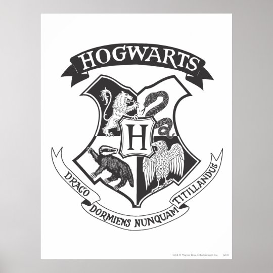 Retro Hogwarts Wappen Harry Potter Poster Zazzle De