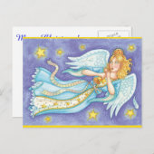 Retro Holiday Angel Postkarte (Vorne/Hinten)