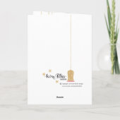 Retro Holiday Baubles Grußkarte - Rosa Dankeskarte (Rückseite)