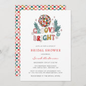 Retro Holiday Brautparty Einladung (Vorne/Hinten)