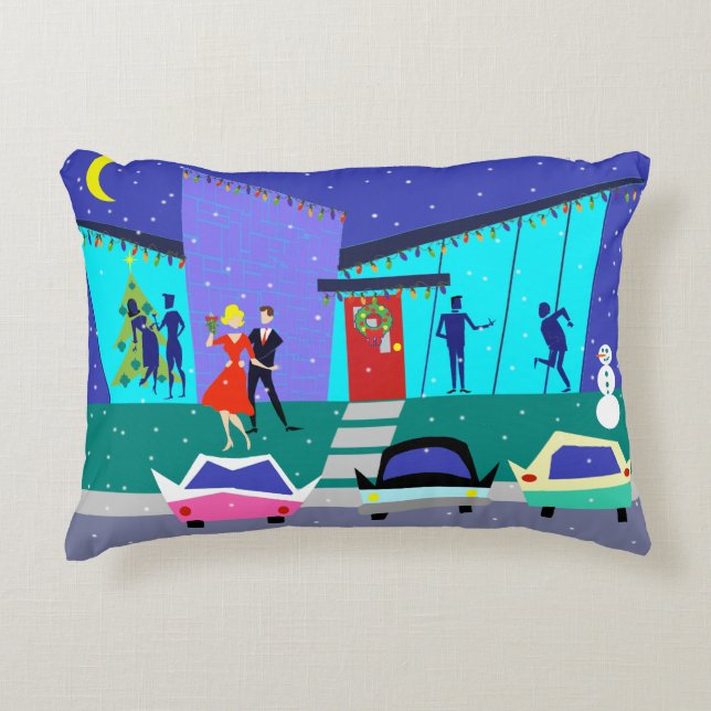 Retro Holiday Cartoon Accessoires Kissen (Vorderseite)