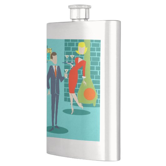 Retro Holiday Cartoon Couchkolben Flachmann (Links)