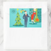 Retro Holiday Cartoon - Sticker (Tasche)