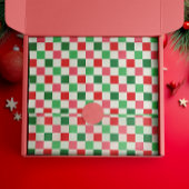 Retro Holiday Check Seidenpapier