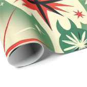 Retro Holiday Chef Weihnachtswrapping Papier Geschenkpapier (Rolleneckpunkt)
