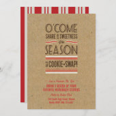 Retro Holiday Cookie Swap Austausch Einladung (Vorne/Hinten)