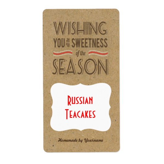 Retro Holiday Cookies Labels - Cookie Swaps & Gesc (Vorne)