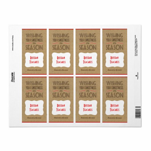 Retro Holiday Cookies Labels - Cookie Swaps & Gesc (Vorne)
