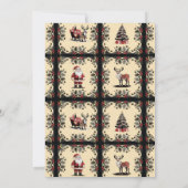 Retro Holiday Family Wiedersehen Einladung (Rückseite)