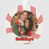 Retro Holiday Friends Ornament (Vorderseite)