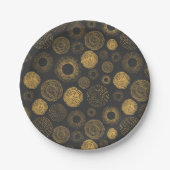 Retro Holiday Gold Burst Sparkler Cake serviert Pappteller (Vorderseite)