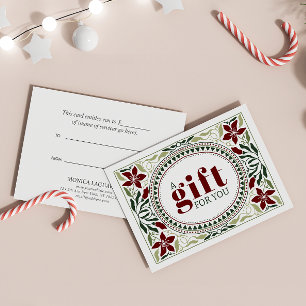 RETRO HOLIDAY GREEN BROWN BLUME FRAME CHRISTMAS