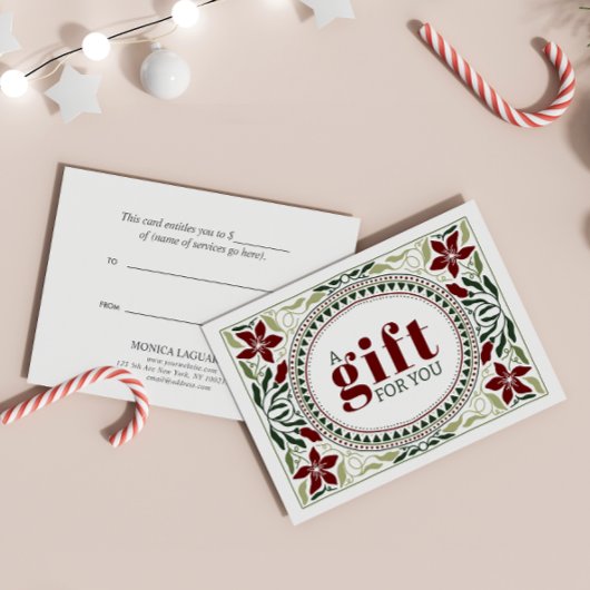 RETRO HOLIDAY GREEN BROWN BLUME FRAME CHRISTMAS