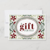 RETRO HOLIDAY GREEN BROWN BLUME FRAME CHRISTMAS (Vorderseite)