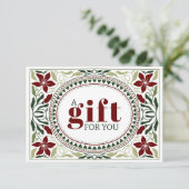 RETRO HOLIDAY GREEN BROWN BLUME FRAME CHRISTMAS (Stehend Vorderseite)