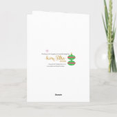 Retro Holiday Grußkarte - Liebe für Frieden und Fr Dankeskarte (Rückseite)