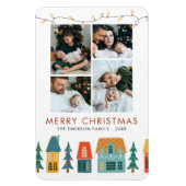 Retro Holiday House Card Magnet (Vertikal)