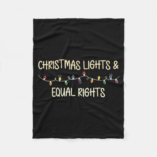 Retro Holiday Lights & Reproductive Rights Xma Fleecedecke (Vorderseite)