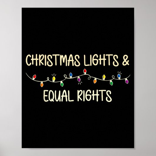 Retro Holiday Lights & Reproductive Rights Xma Poster (Vorne)