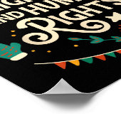 Retro Holiday Lights And Human Rights Suprters Chr Poster (Ecke)